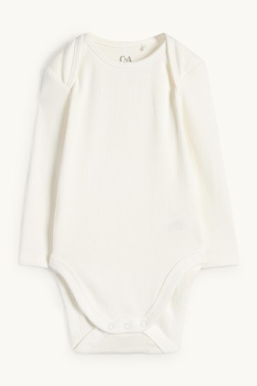 Unisexe - Ours polaire - ensemble avec grenouillère - côtelé - 2 pièces - gris