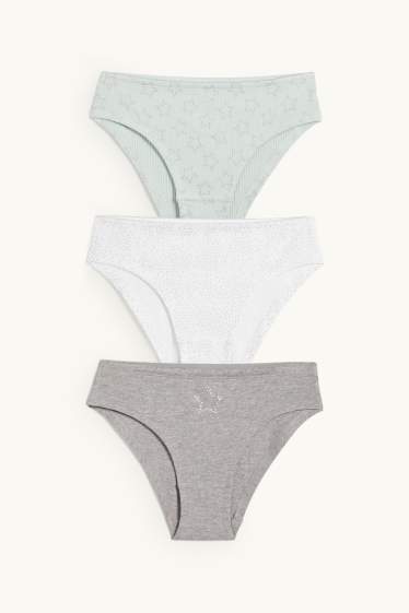Kinder Mädchen - Multipack 3er - Stern - Slip - mintgrün