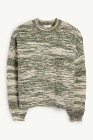 Femmes - Pull - texturé - vert