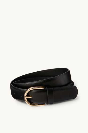 Women - Belt - faux leather - black
