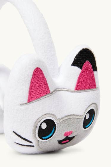 Copii - Fete - Casa de păpuși a lui Gabby - acoperitoare pentru urechi, din fleece - alb