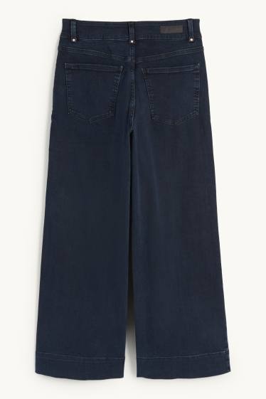 Dona - Wide Leg Jeans - high waist - texà blau fosc