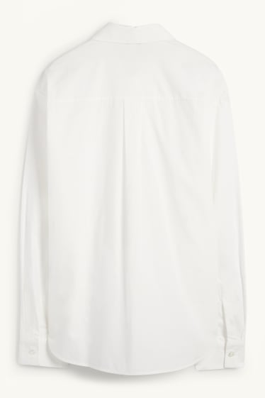 Damen - Bluse mit Strasssteinen - weiss