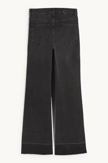 Mujer - Flared jeans - mid waist - vaqueros - gris oscuro