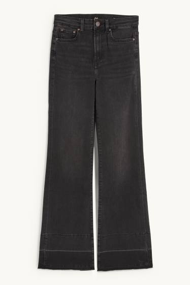Mujer - Flared jeans - mid waist - vaqueros - gris oscuro
