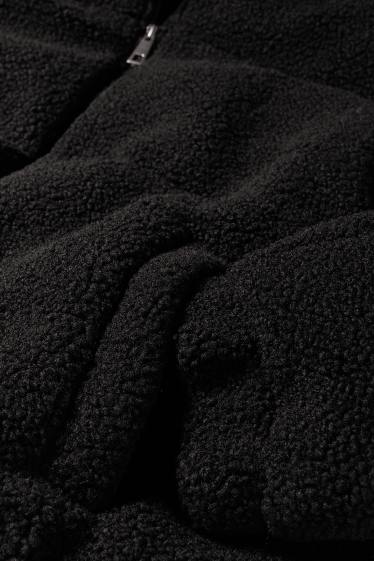 Hommes - Doudoune en peluche - noir