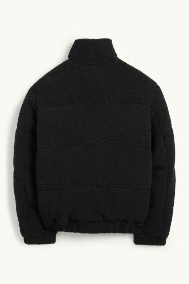 Hommes - Doudoune en peluche - noir