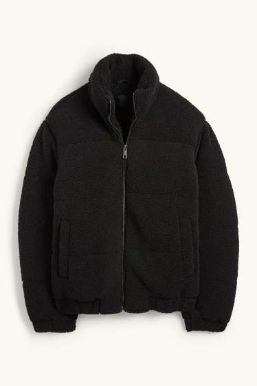 Hommes - Doudoune en peluche - noir