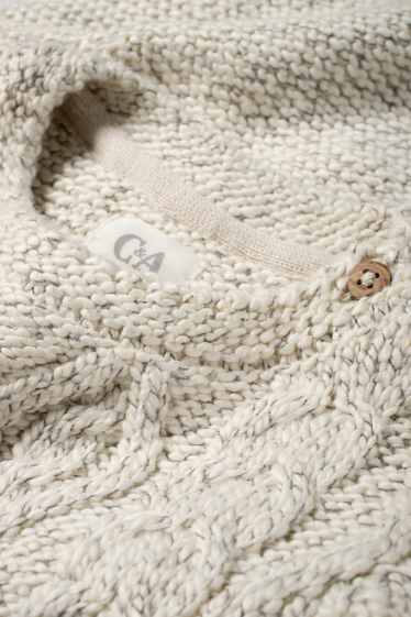 Neonati - Maglione neonati - motivo treccia - bianco crema