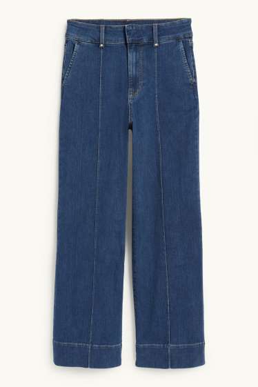 Donna - Jeans a gamba larga - vita alta - jeans blu