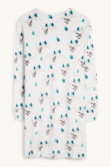 Donna - Camicia da notte - Snoopy - grigio chiaro melange