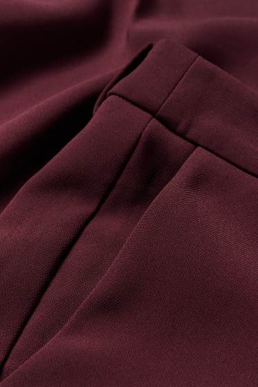 Femmes - Pantalon de bureau - high waist - wide leg - bordeaux