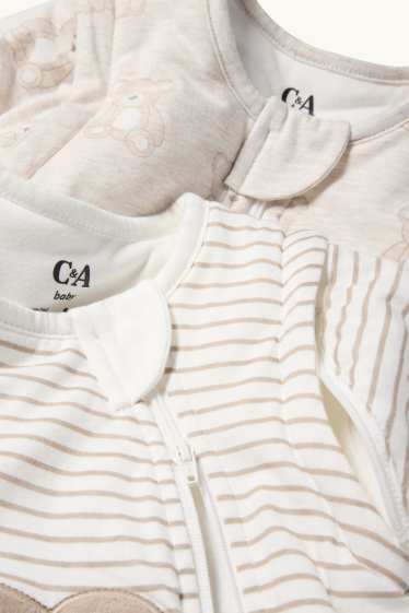 Baby Boys - Multipack of 2 - teddy bear - baby sleeping bag - 0-4 months - light beige