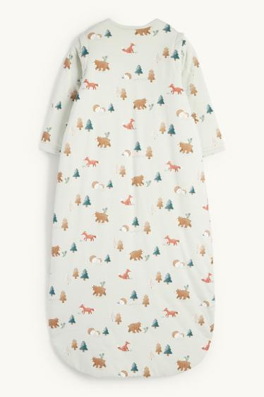 Baby Girls - Woodland animals - baby sleeping bag - 6-18 months - mint green