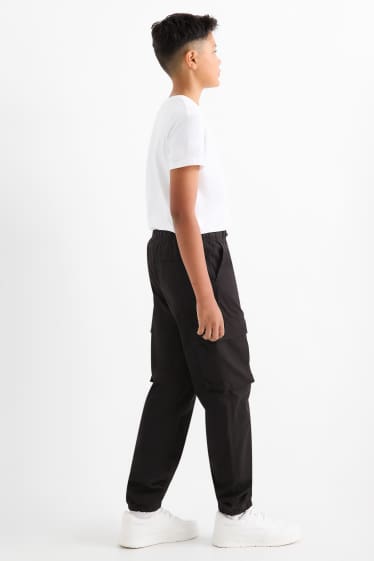 Children Boys - Thermal cargo trousers - black