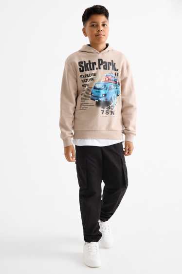 Children Boys - Thermal cargo trousers - black