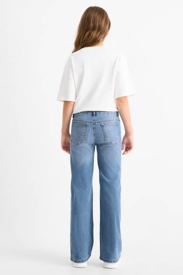Children Girls - Wide leg jeans - denim-light blue