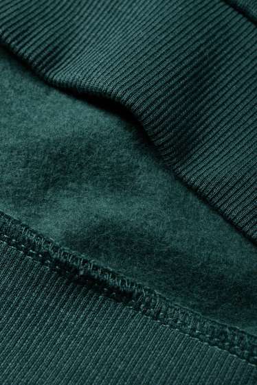 Enfants garçons - Loup - sweat à capuche - vert foncé