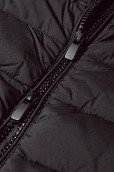 Femmes - Doudoune sans manches à capuche - noir