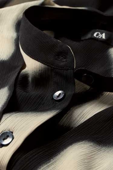 Donna - Blusa di chiffon - fantasia - nero / beige