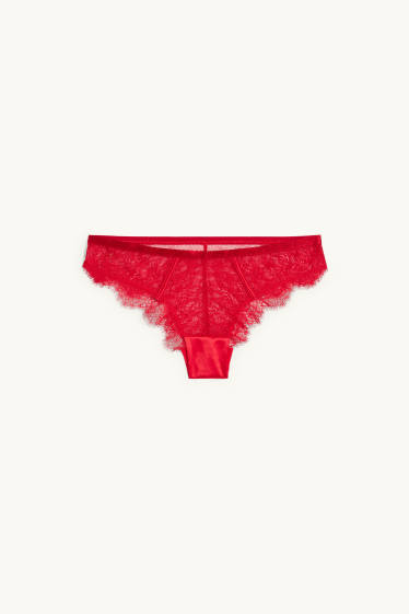 Femmes - Culotte brésilienne - rouge