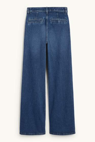 Femmes - Wide leg jean - high waist - LYCRA® - jean bleu