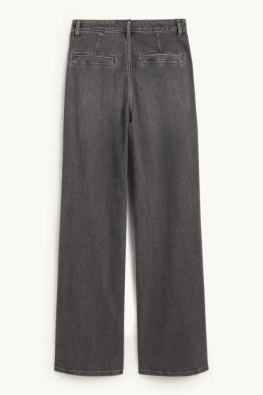 Damen - Wide Leg Jeans - High Waist - LYCRA® - dunkeljeansgrau