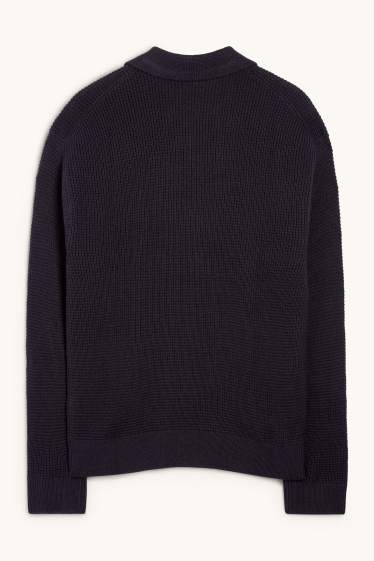 Home - Jersei - texturat - blau fosc