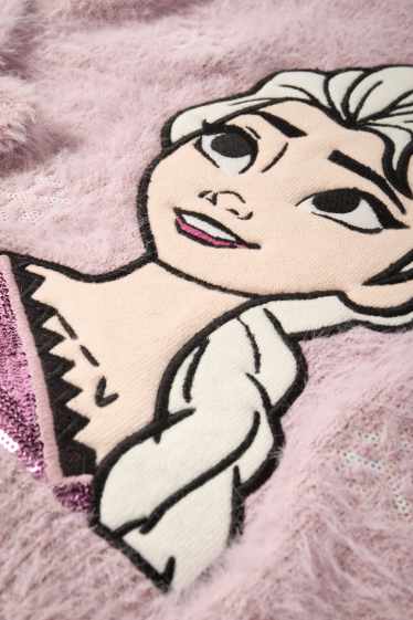 Enfants filles - La Reine des Neiges - pull - violet clair