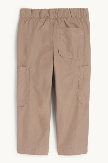 Enfants garçons - Pantalon cargo chaud - marron clair
