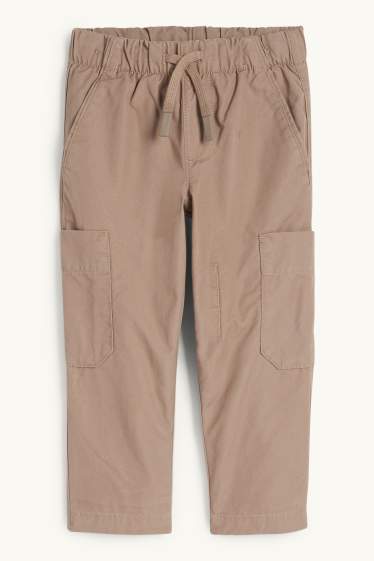 Enfants garçons - Pantalon cargo chaud - marron clair