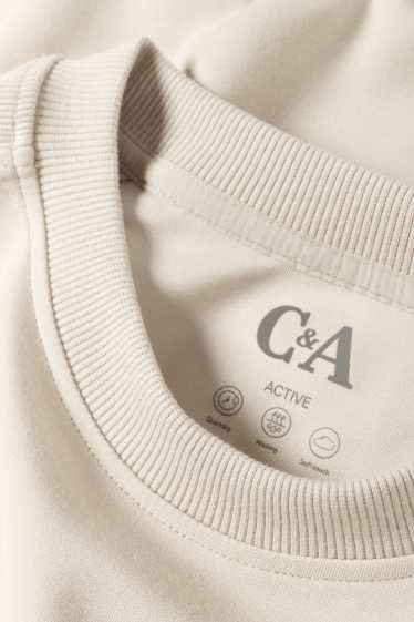 Damen - Sport-Sweatshirt - Yoga - hellbeige