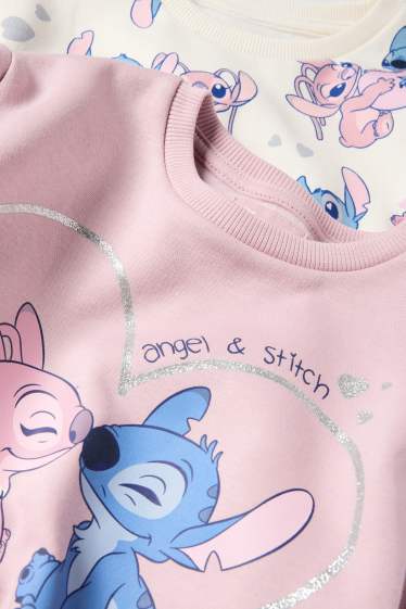 Bambine - Confezione da 2 - Lilo & Stitch - felpa - rosa