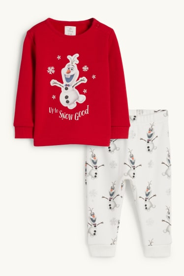 Unisexe - La Reine des Neiges - pyjama bébé - 2 pièces - rouge