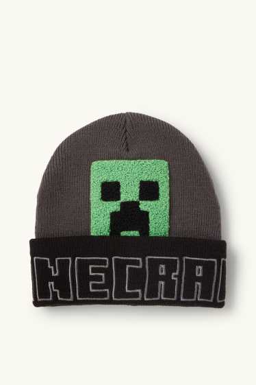 Děti - chlapci - Minecraft - čepice - černá