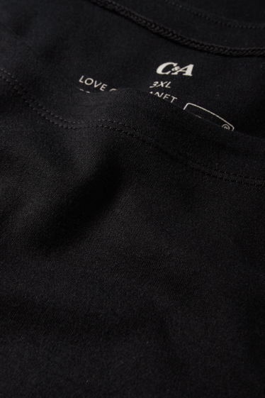 Mujer - Camiseta básica de manga larga - regular fit - negro