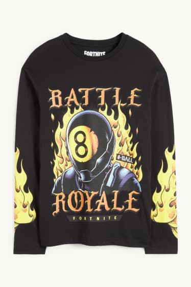 Children Boys - Fortnite - long sleeve T-shirt - black