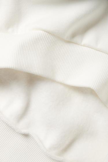 Children Girls - Teddy bear - hoodie - white