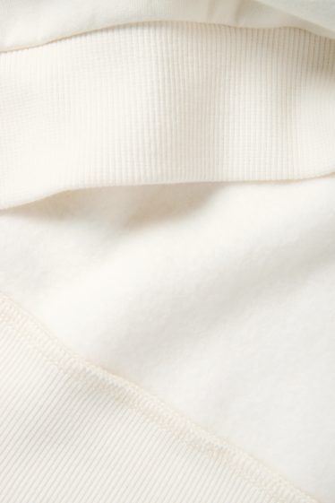 Děti - dívky - Medvídek Teddy - mikina s kapucí - krémově bílá