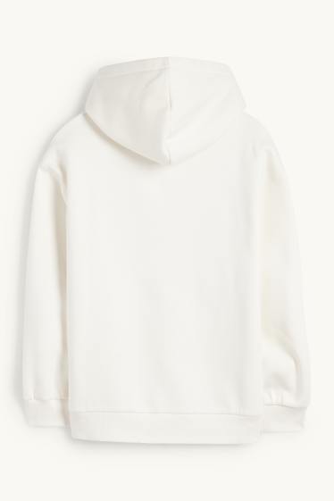 Děti - dívky - Medvídek Teddy - mikina s kapucí - krémově bílá