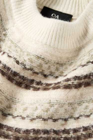 Bărbați - Pulover - cu model - alb-crem