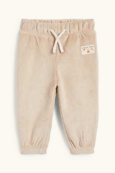 Nadó nen - Pantalons de xandall tèrmics nadalencs per a nadó - acanalats - beix