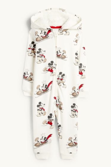 Baby Buben - Micky Maus - Baby-Overall - cremeweiß