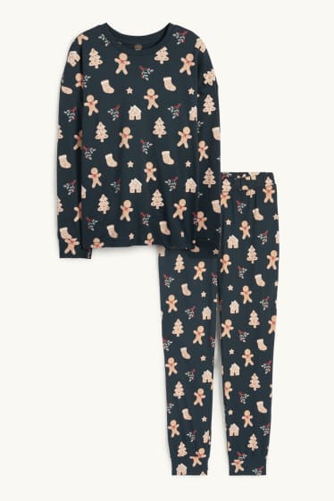 Dona - Mini Me - pijama nadalenc per a dona - amb motiu - verd fosc