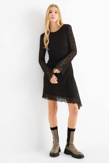 Mujer - Vestido de encaje - negro