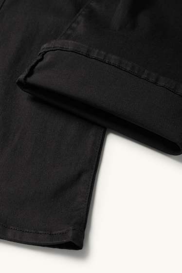 Damen - Stoffhose - High Waist - Flared - schwarz