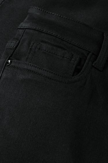 Damen - Stoffhose - High Waist - Flared - schwarz