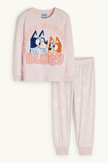 Kinder Mädchen - Bluey - Winterpyjama - 2 teilig - rosa