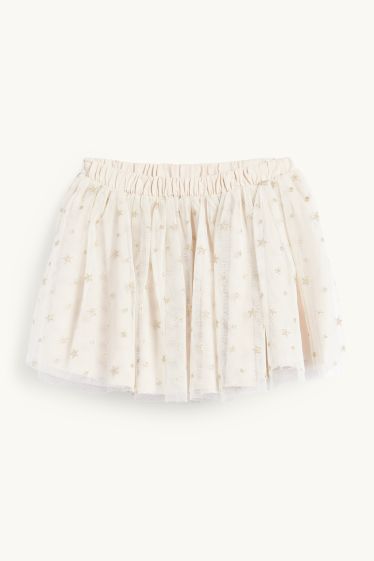 Baby: meisjes - Strik en sterretjes - babyoutfit - 2-delig - roze