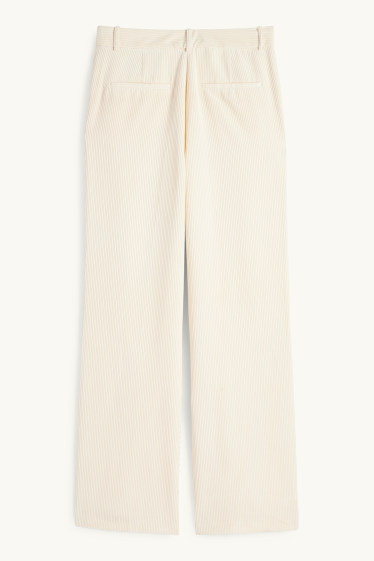 Dames - Business-broek - high waist - regular fit - crème wit